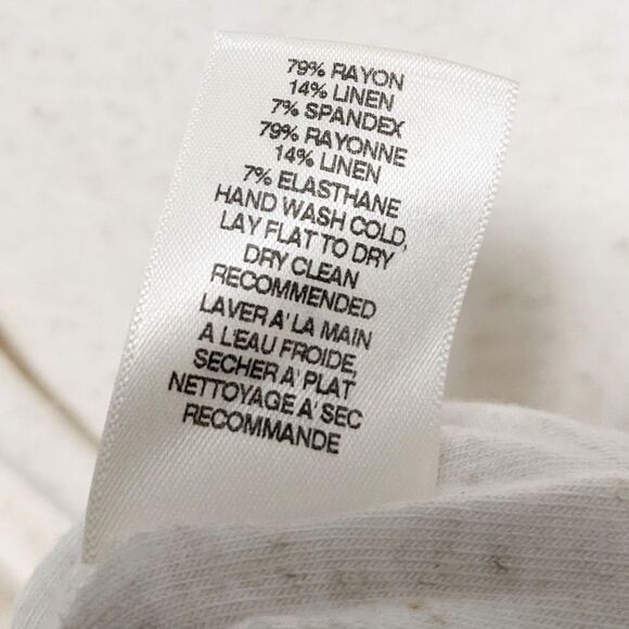 NWT Anthropologie AMADI Bardot Bodycon Stretch Knit Linen Off Shoulder Top S - Picture 7 of 8